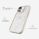 Clear Tulip Dune iPhone 17 Case With London Fog Ridge (MagSafe included)