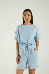 Twist and Sway Denim Top