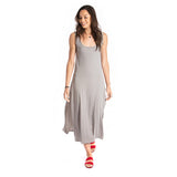 Long Tank Dress - Organic Cotton - Grey