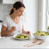 Anygleam Rose Gold Giant Spoon & Fork Set – 2-Piece Stainless Steel