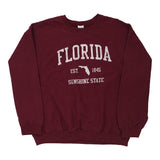 Florida Gildan College Sweatshirt - XL Burgundy Cotton Blend