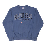 Hilton Head Island Jerzees Sweatshirt - Medium Blue Cotton Blend