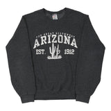 Arizona Jerzees Graphic Sweatshirt - Small Grey Cotton Blend