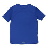 Age 9-10 Adidas Spellout T-Shirt - Small Blue Polyester