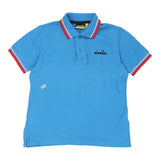 Age 10 Diadora Polo Shirt - Large Blue Cotton