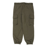 Age 16 Paul Boye Cargo Trousers - 33W 26L Khaki Cotton Blend