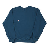 Blank Unbranded Sweatshirt - Medium Blue Cotton Blend
