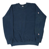 Blank Fruit Of The Loom Sweatshirt - Large Navy Cotton Blend