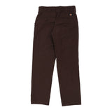 Dickies Trousers - 29W UK 10 Brown Polyester Blend