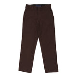 Dickies Trousers - 29W UK 10 Brown Polyester Blend