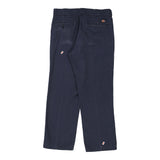 874 Dickies Trousers - 34W 28L Navy Polyester Blend