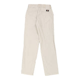 Tapered Fit. Dickies Trousers - 28W UK 8 Cream Polyester Blend
