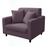 Anyseat 1-Seater Sofa Cover – Plain Purple Style Slipcover for Living Room Chair Protection
