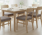 Anyseat Dark Brown Wavey and Straight Line Print Chair Cover – Stretch Washable Removable Seat Cover for Dining & Kitchen