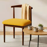 Anyseat Yellow Fur Stretch Chair Cover – Washable, Removable Dining & Kitchen Seat Protector