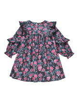 Dress Lara - Charcoal Wildflowers