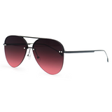 Smaller Megan 2 - Ruby Metal Aviator Sunglasses
