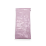 Lilac Faux Croco Soft Pouch