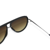 Ivy Luxe - Olive Tangle-Free Round Aviator Sunglasses
