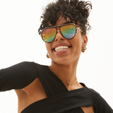 Ivy Luxe - Pride Tangle-Free Round Aviator Sunglasses