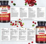 Triple Strength Cranberry 30,000mg added with Vitamin C | UTI Cranberry 180 Tablets for Women | UK Made by Prowise Healthcare
