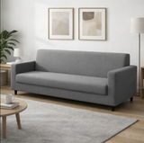 Anyseat 3-Seater Sofa Cover – Plain Gray Style Slipcover for Living Room Chair Protection