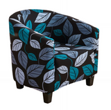 Anyseat Light Black Leaf Chair Cover – Plain Dustproof Tub Slipcover for Home Décor