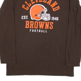 NFL Cleveland Browns Mens T-Shirt Brown Long Sleeve USA M