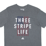 ADIDAS Usa Flag Mens T-Shirt Grey USA M