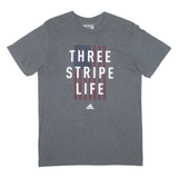 ADIDAS Usa Flag Mens T-Shirt Grey USA M