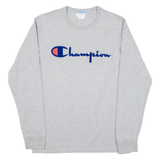 CHAMPION Mens T-Shirt Grey Long Sleeve M