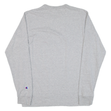 CHAMPION Mens T-Shirt Grey Long Sleeve M