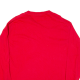 CHAMPION Mens T-Shirt Red Long Sleeve XL