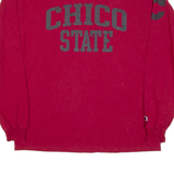 CHAMPION Chico State Mens T-Shirt Red Long Sleeve XL
