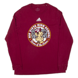 ADIDAS Rio Vista High School Mens T-Shirt Maroon Long Sleeve USA L