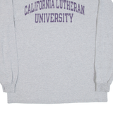 CHAMPION California Lutheran University Mens T-Shirt Grey Long Sleeve USA L
