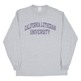 CHAMPION California Lutheran University Mens T-Shirt Grey Long Sleeve USA L