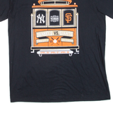 MAJESTIC Yankees Vs Giants Mens T-Shirt Black USA L