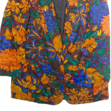BRECKENRIDGE Womens Blazer Jacket Orange Silk Floral S