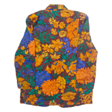 BRECKENRIDGE Womens Blazer Jacket Orange Silk Floral S