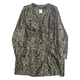 C&A Womens Blazer Jacket Gold Crazy Pattern L