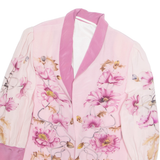 Womens Blazer Jacket Pink Floral L