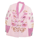 Womens Blazer Jacket Pink Floral L
