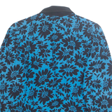 CATHERINE DE FOOLTER Womens Blazer Jacket Blue Floral M