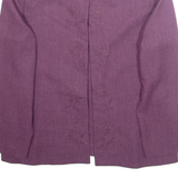 Womens Blazer Jacket Purple Floral M