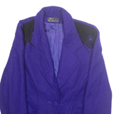 WOOL AND CASHMERE Womens Blazer Jacket Purple Wool M