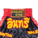 EAGLES GYM WALES Thai Boxing Mens Sports Shorts Red Relaxed S W21
