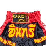 EAGLES GYM WALES Thai Boxing Mens Sports Shorts Red Relaxed S W20