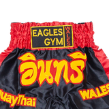 EAGLES GYM WALES Thai Boxing Mens Sports Shorts Red Relaxed S W20