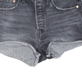 LEVI'S 501 BIG E Womens Denim Shorts Black Relaxed S W28
